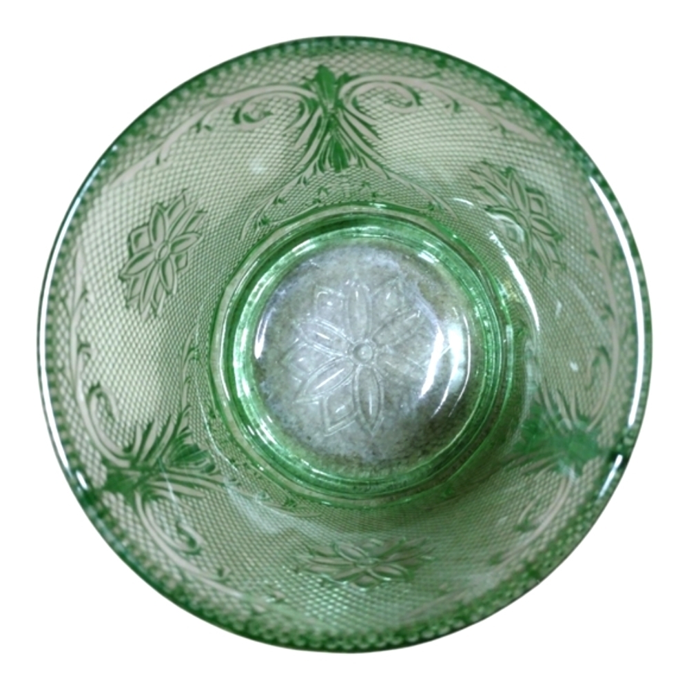 Vintage Tiara Sandwich Chantilly Green Canister By Indiana Glass - Picture 8 of 12